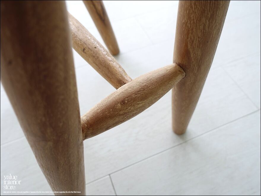 チーク無垢材 スツールbeans / N002 椅子 イス ナチュラル カフェ