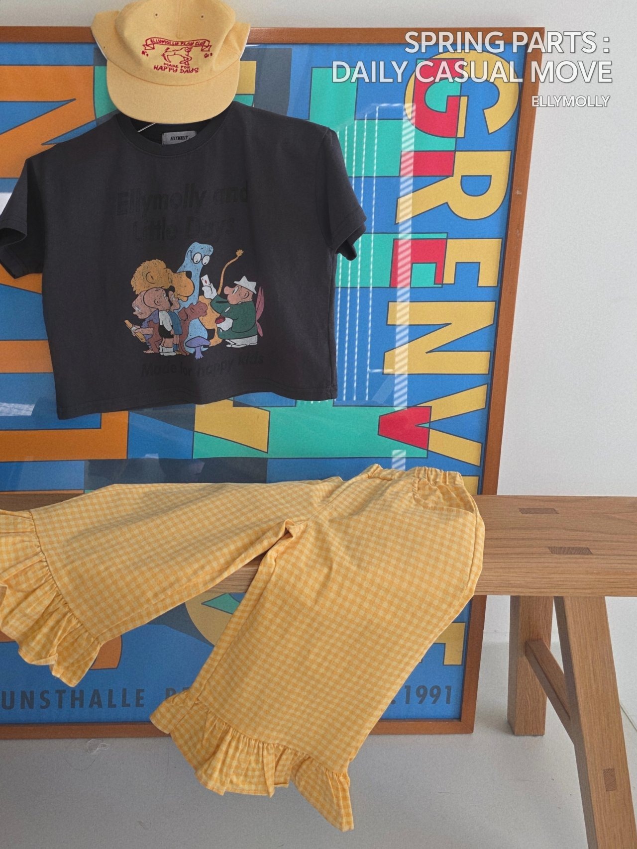 [ELLYMOLLY] Happy Crew Box Tee +fee3 / [엘리몰리] 해피크루박스티