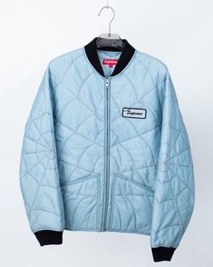 "SUPREME" design quilting zip blouson spiderweb quilting (size : S)