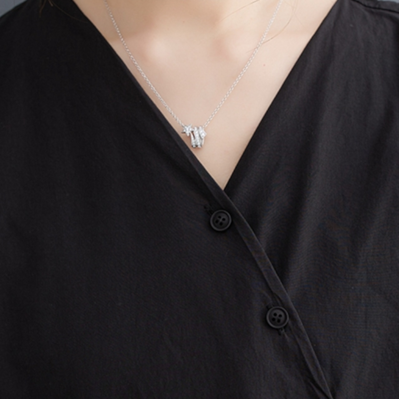 アシンメントリー ルーズ シャツワンピース 30024