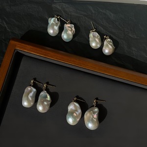 Pearl earrings 14k gold filled【H00007】