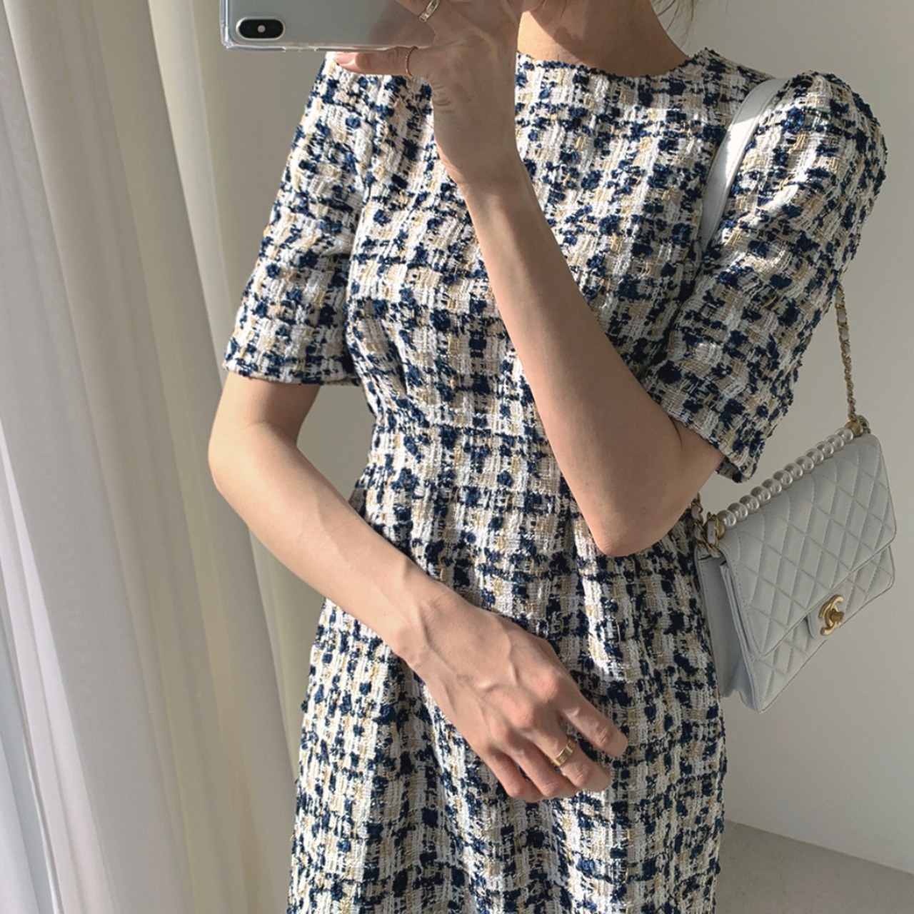 ツイードエレガントdress LK049