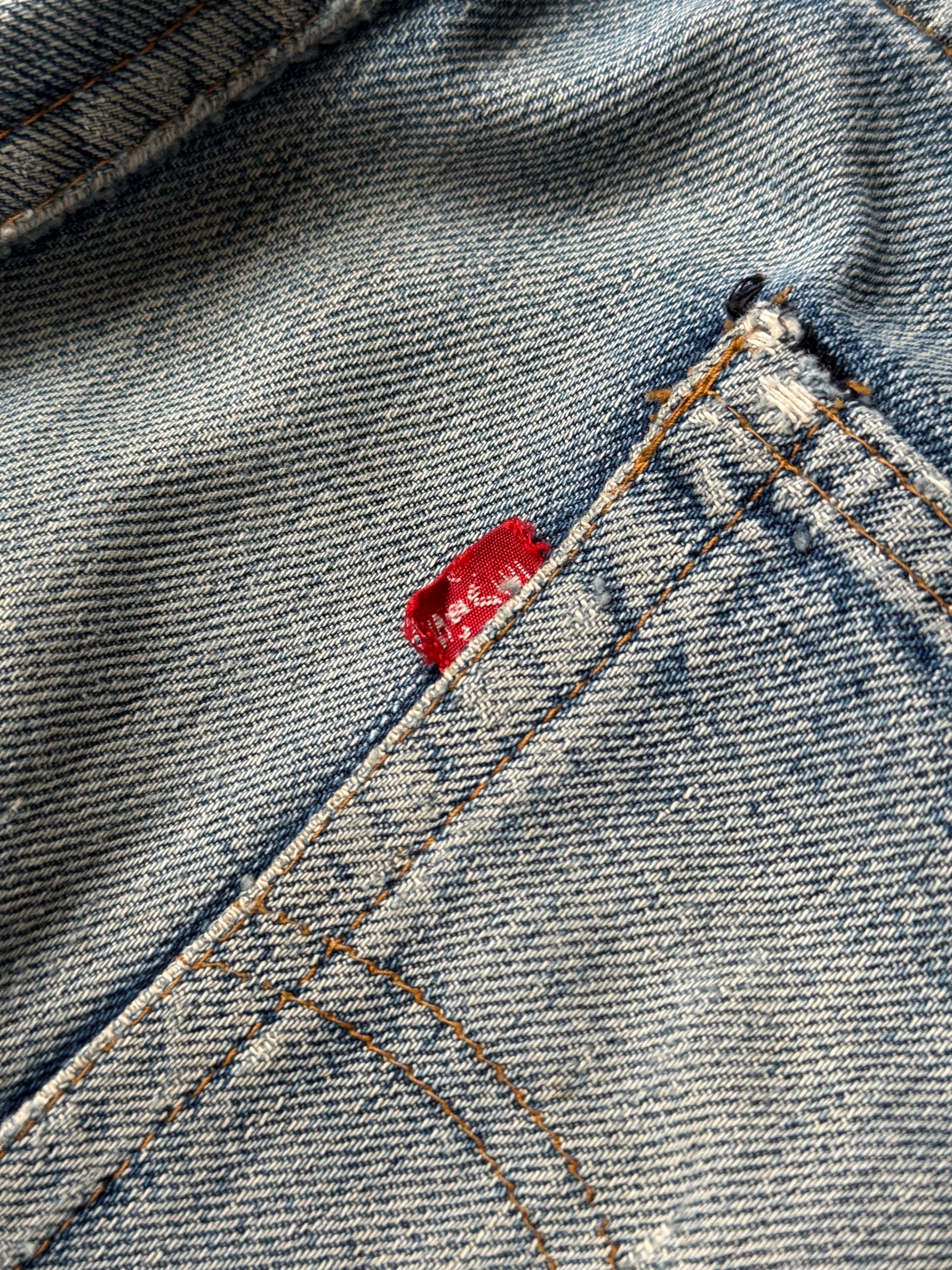 70's Vintage Levi's 501 66 Single Patchwork Denim Jeans | KLIPP