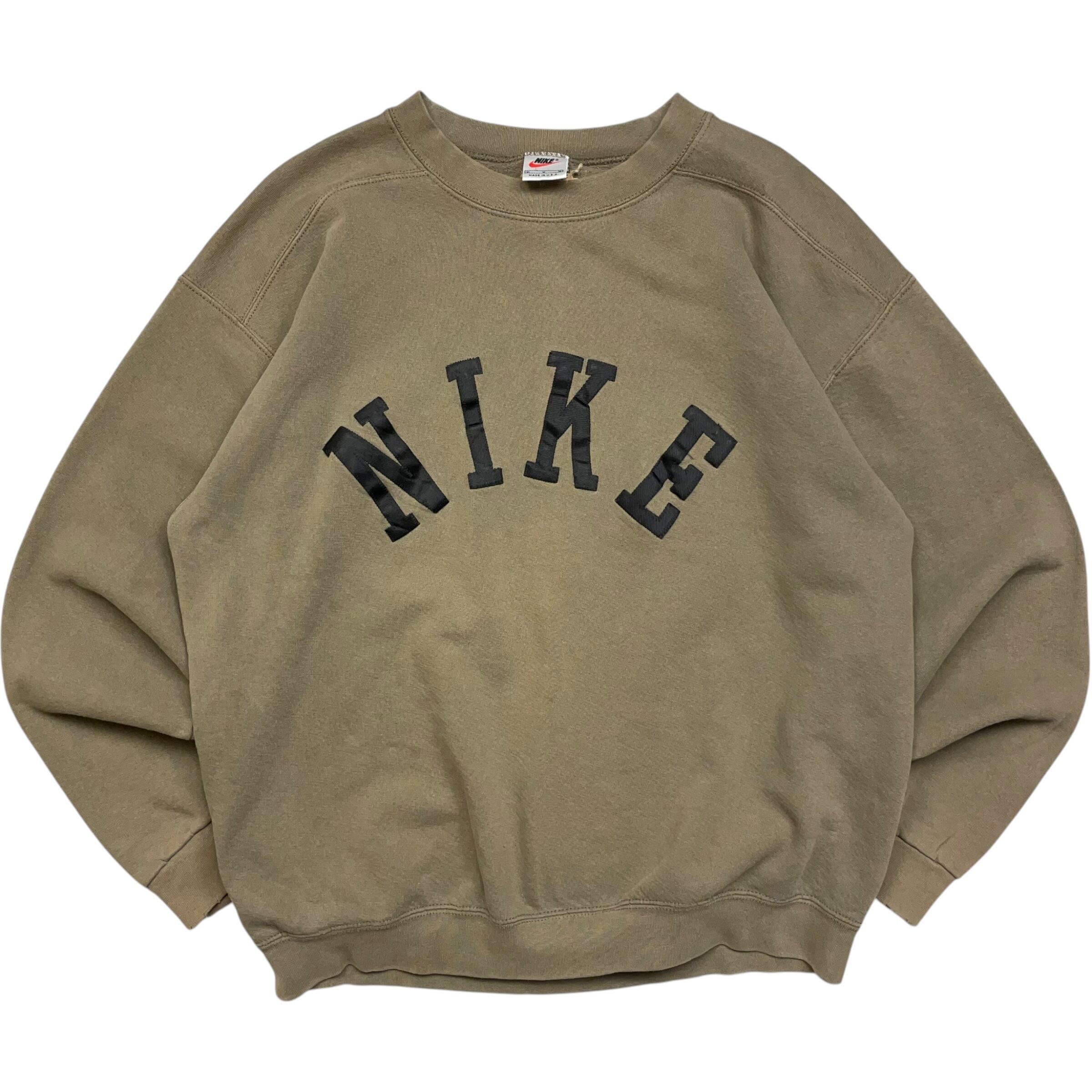 《M》 NIKE ナイキ スウェット ロゴ ブラウン USA製 90年代 vintage no.5903