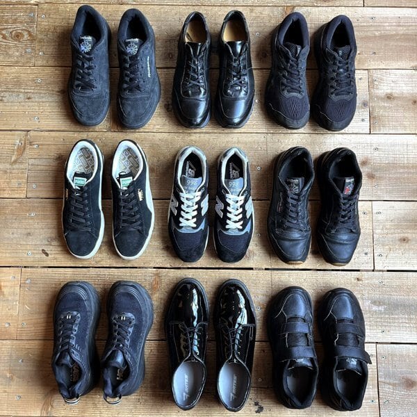 1点物◇リーボックREEBOKレザースニーカー黒シューズ古着メンズ28.5