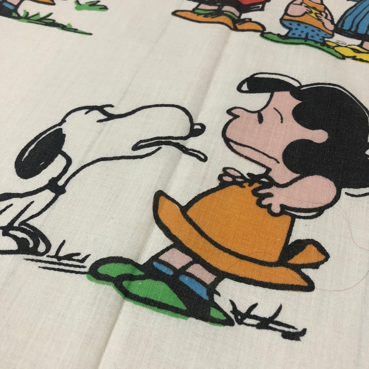 ビンテージシーツ スヌーピー 定番柄ツインフラット ヴィンテージ 