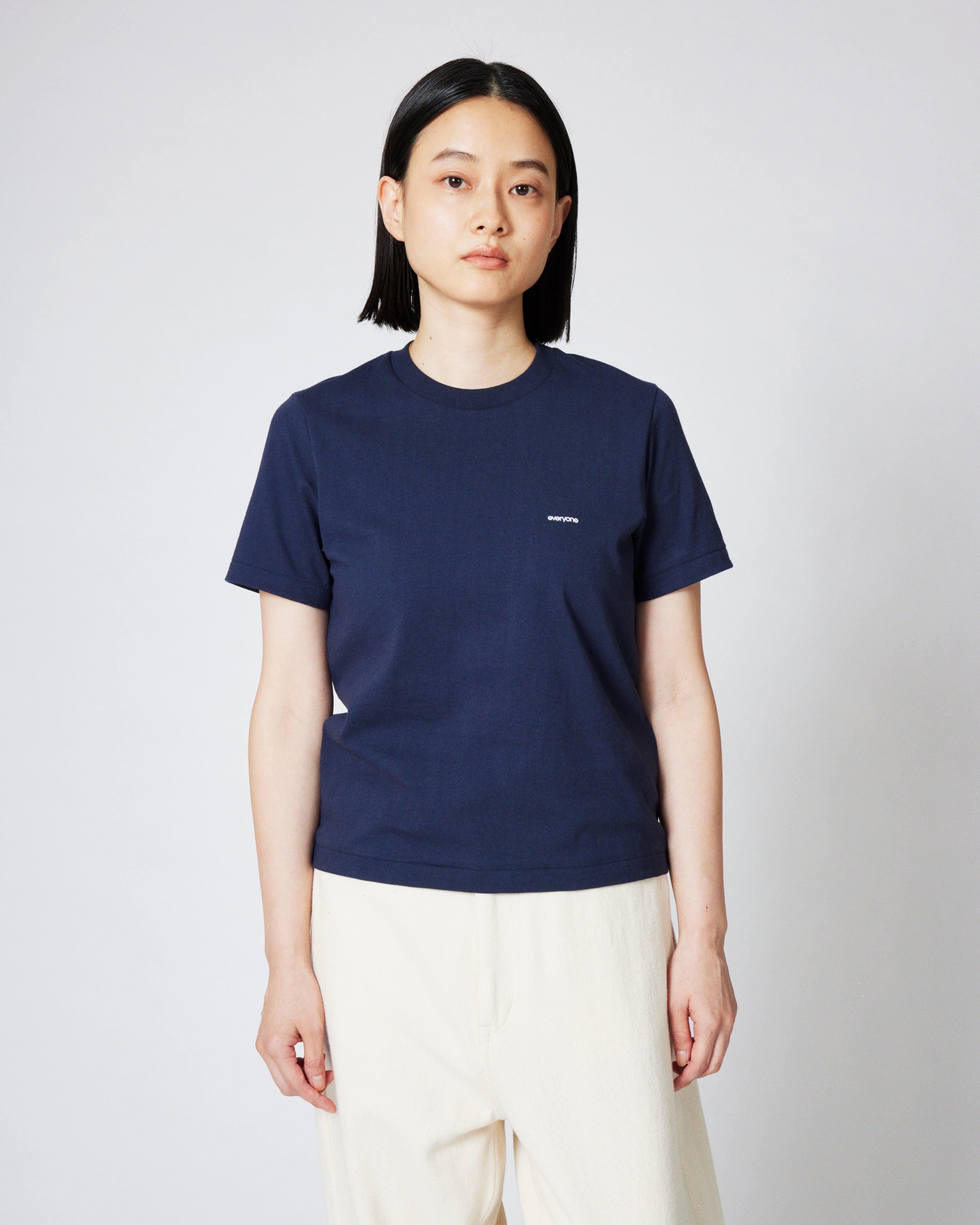 everyone original logo american cotton tee petit (NAVY) | everyone