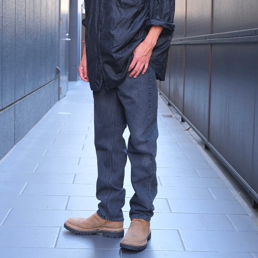 COMOLI(コモリ) /デニム5Pパンツ-FADE BLACK-(C03-03003)