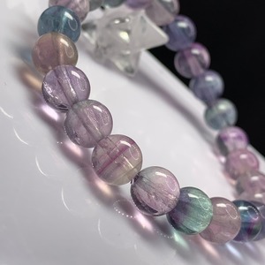 f100多彩な色合い☆グラデーションフローライトブレスレット