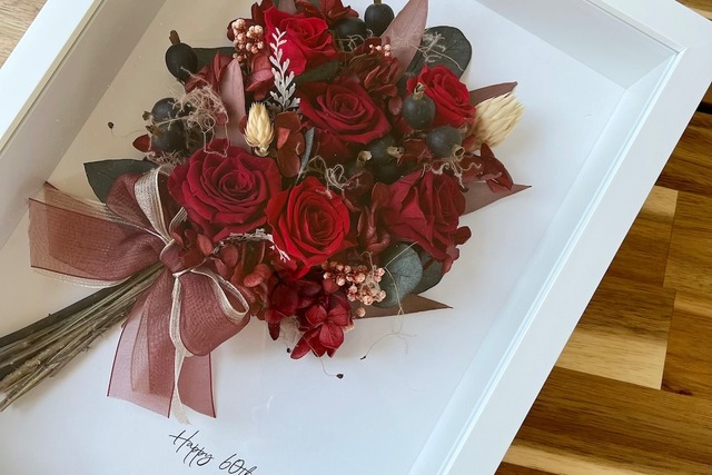 【文字入れ】ローズのプレミアムブーケフレーム