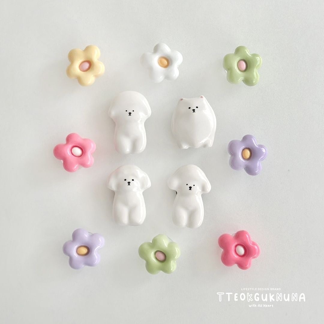 予約【TKNN】Ceramic Flower Jibbitz ※単品購入不可