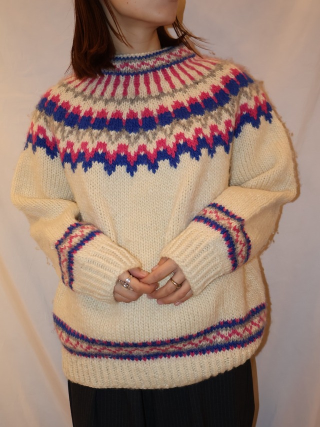 nordic pattern knit 【1066】