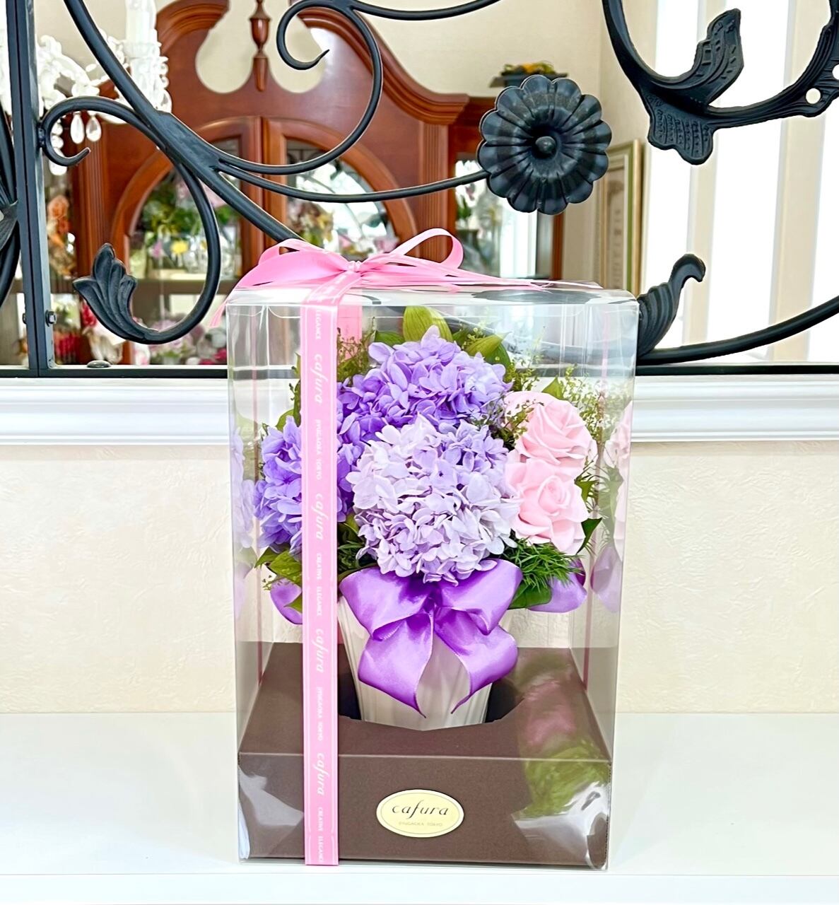 プリザーブドフラワー アジサイ バラ カーネーション | cafura jiyugaoka