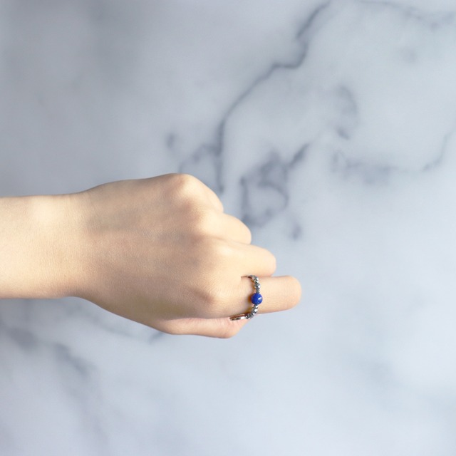O様専用：【Starry Sky Fragment】ラピスラズリ×マルチカラーヘマタイト リング