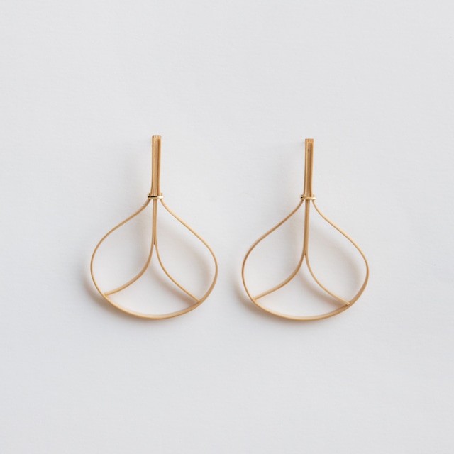 “Fan” Bamboo stud earrings /size: S