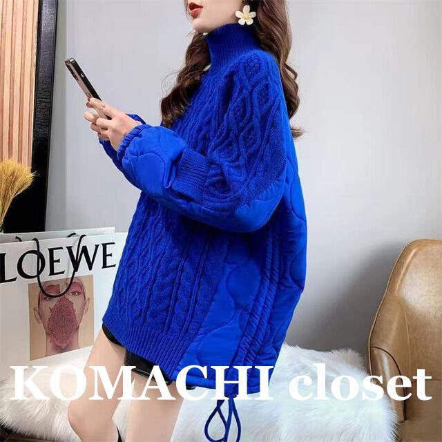 【送料無料】 ケーブルニット タートルネックセーター キルティング ケーブル編み タートルネック 韓国 レディース オルチャン 個性的 ドッキング 切り替え 異素材 長袖 サイドギャザー 大人可愛い カジュアル おしゃれ こなれ感 個性的 クール 抜け感 アクティブ オトナ女子 大人女子 無地 秋 冬 女子会 休日 着回し 普段使い 重ね着 楽ちん 暖かい 体型カバー トレンド 流行 インスタ映え S M L XL 2XL 3XL 白 ホワイト 黒 ブラック 青 ブルー 緑 グリーン