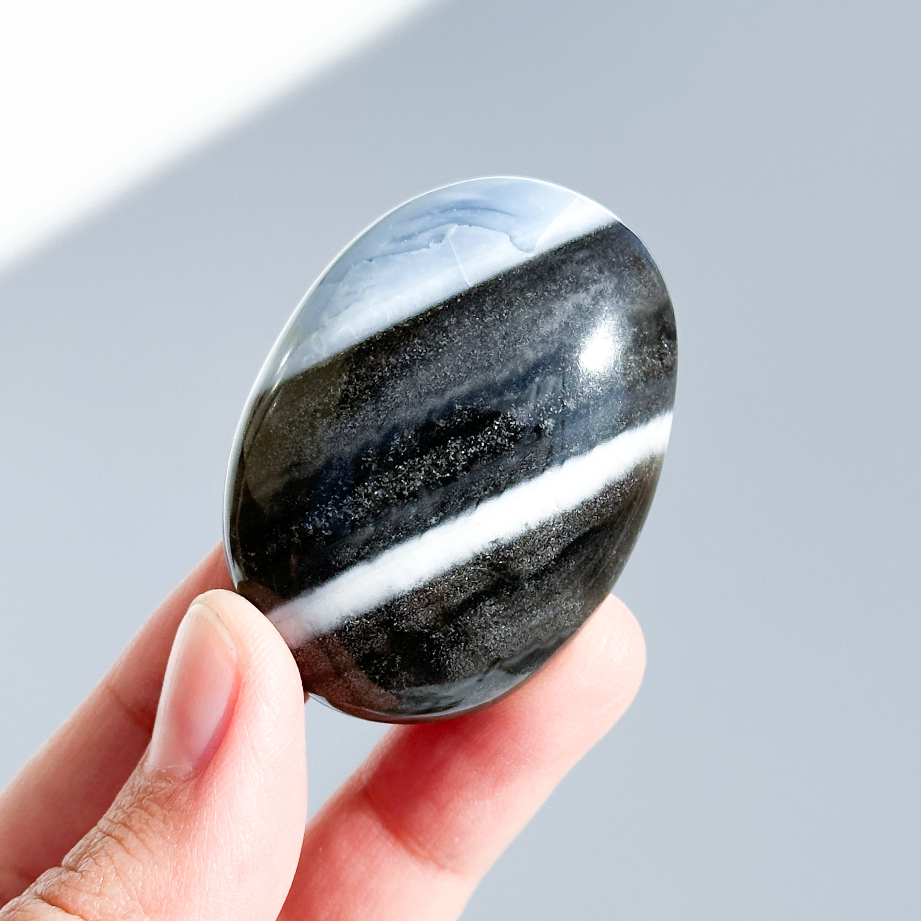 ブルーオパール パーム71◇ Blue Opal ◇ 天然石・鉱物