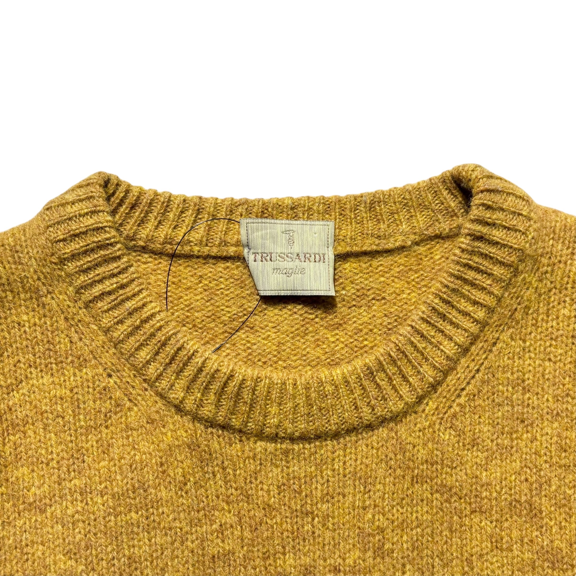 vintage TRUSSARDI logo patch sweater | NOIR ONLINE