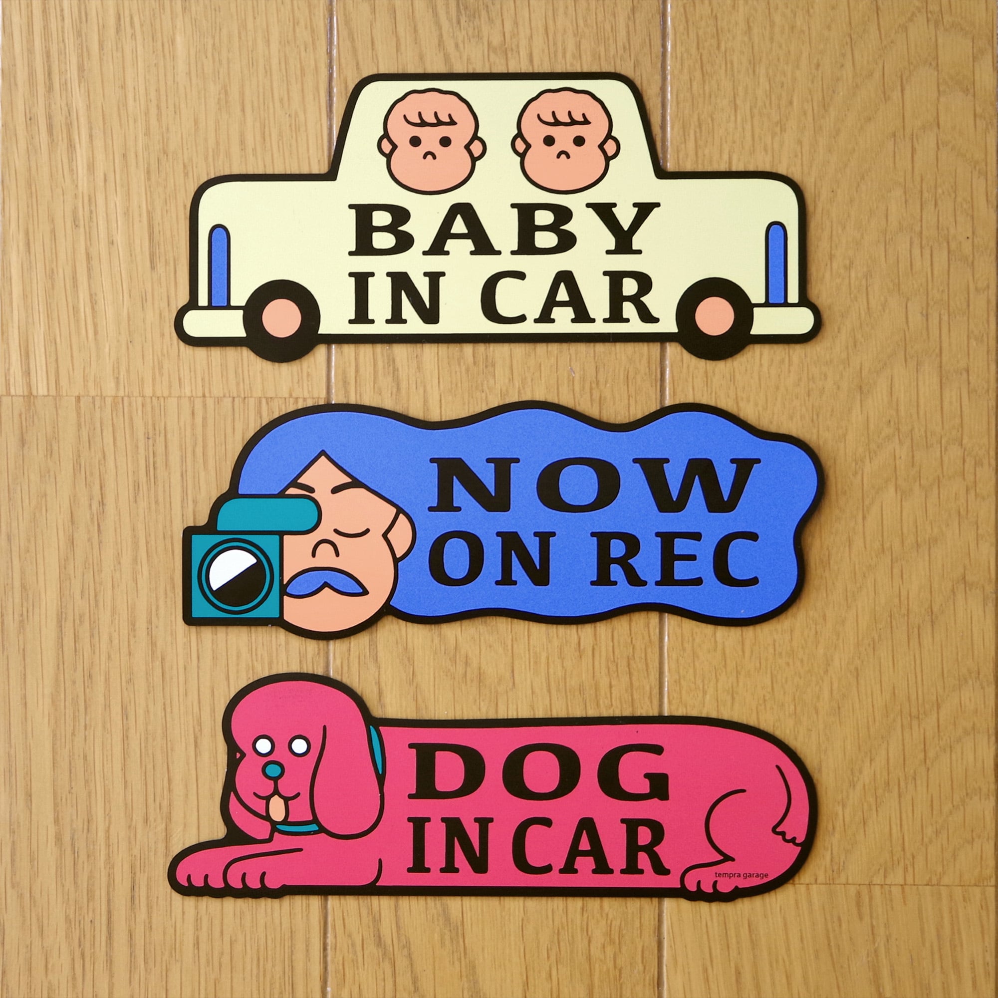 マグネット:JUN OSON】BABY IN CAR/NOW ON REC/DOG IN CAR | inmtlife