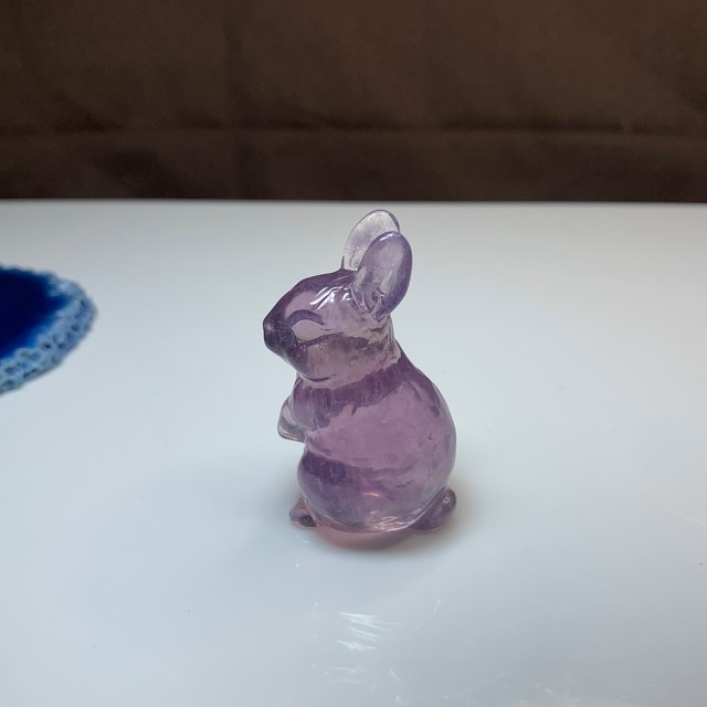 4.うさぎワールド☆カラフルフローライトうさぎさん