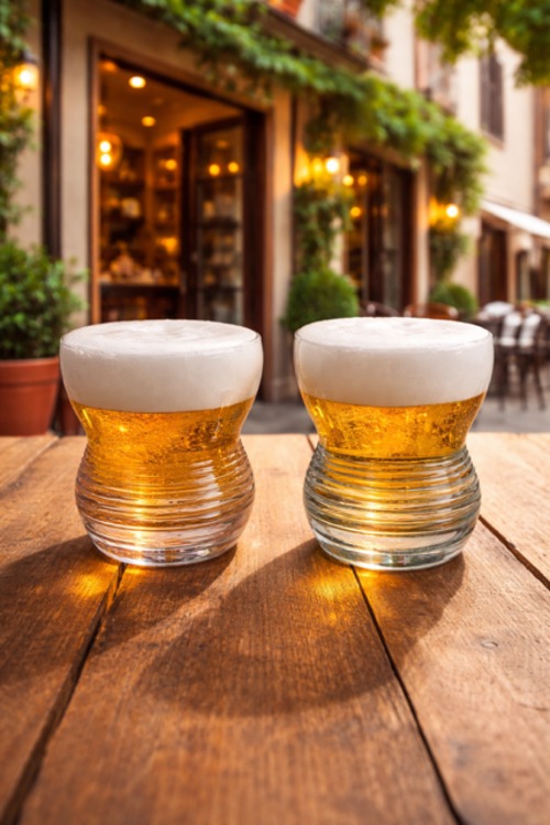 ⑦-2【朝から晩まで万能グラス】グリップグラスセット①（大事に使えば一生もの）軽くて持ちやすい　耐熱ガラス製