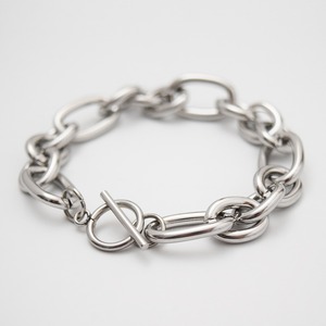 ラウンドチェーンステンレスブレスレットシルバー