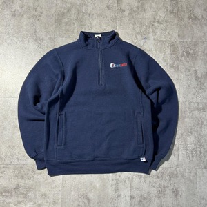00s Russell Half-zip 企業 ネイビー ounce Mid S / 身幅51 着丈54cm