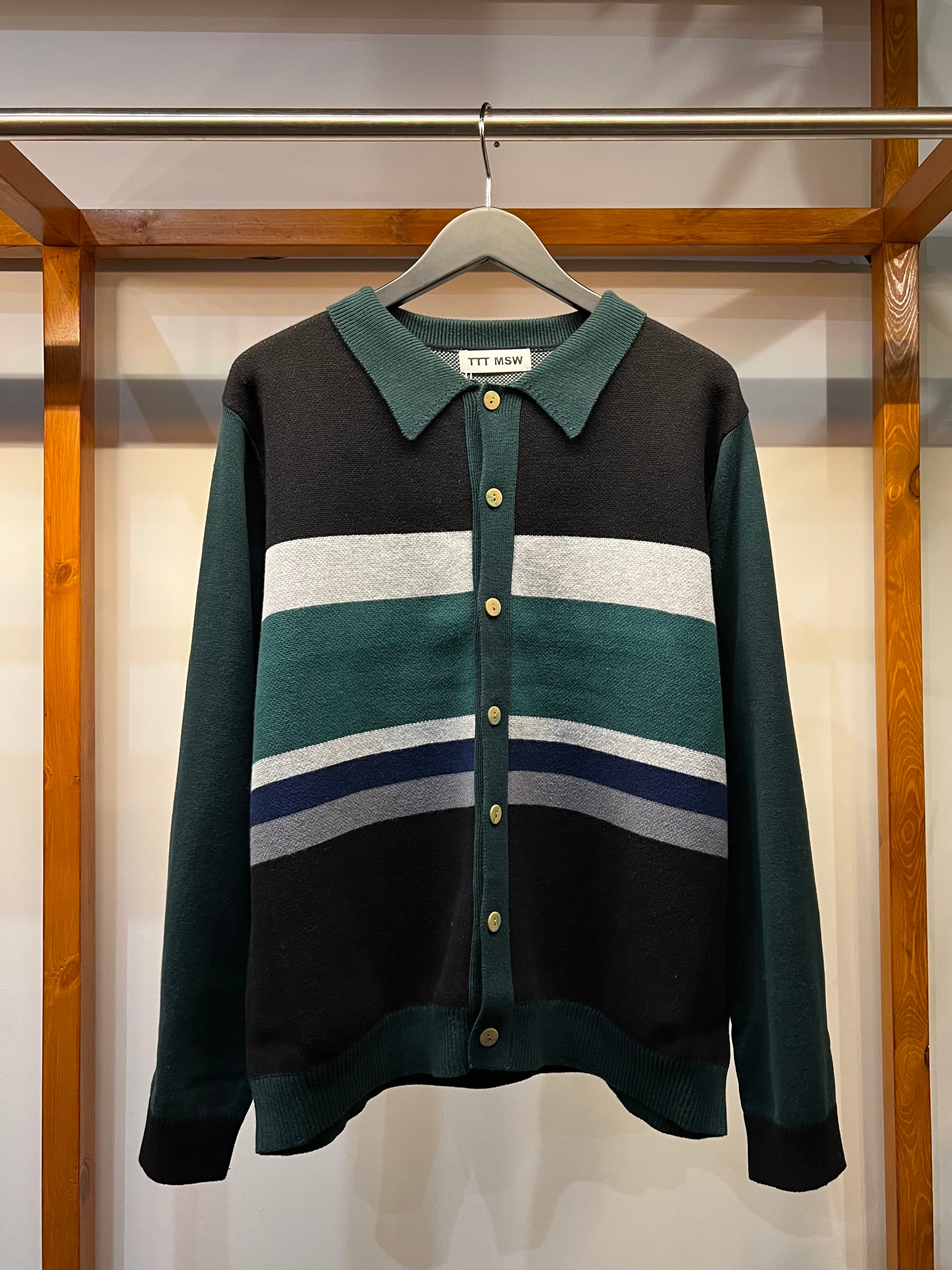 TTTMSW 22AW Border Knit Cardigan TTT_MSW