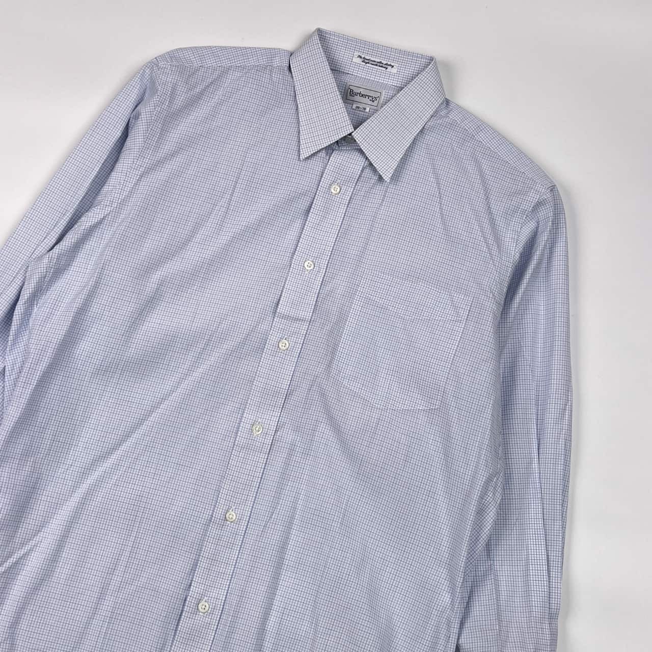 90s Burberrys' REGD バーバリー チェック 長袖 ワイシャツ ドレスシャツ 39-78/ブルー ホワイト メンズ ビンテージ