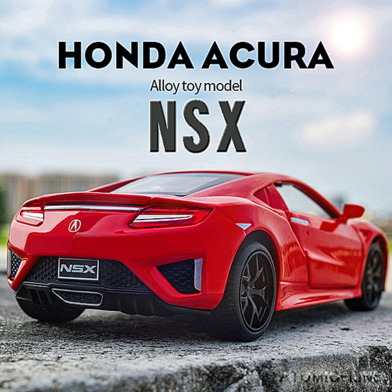 ホンダ NSX アキュラ 1/32 ミニカー 全4色 ライト点灯 エンジンサウンド 合金モデル 模型 スーパーカー