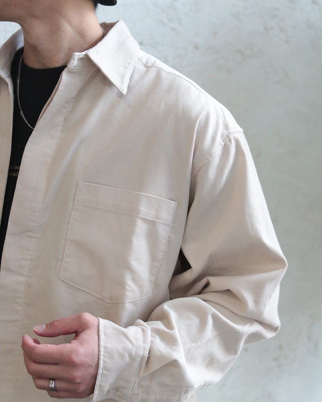 【TMDL】ボックスシルエット 比翼コーデュロイシャツ　(250943)