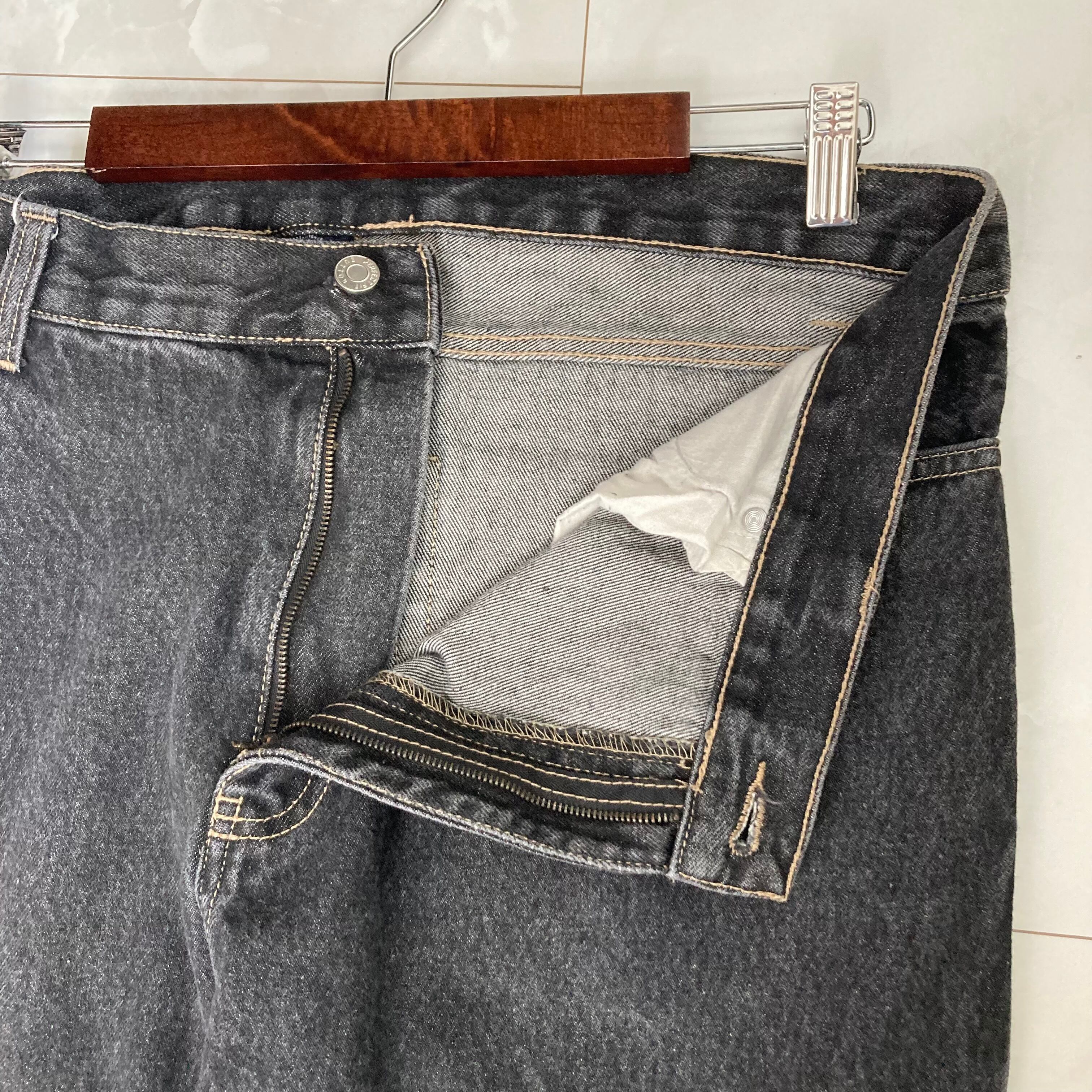 W38×L30】FADED GLORY ブラックデニムパンツ | 古着屋OLDGREEN