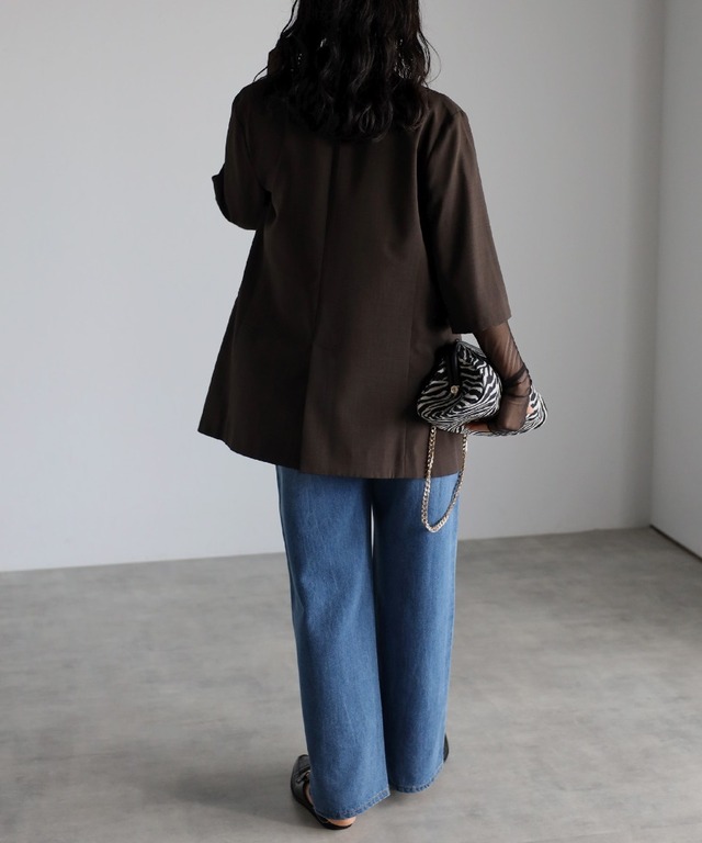 サイドラインデニムパンツ