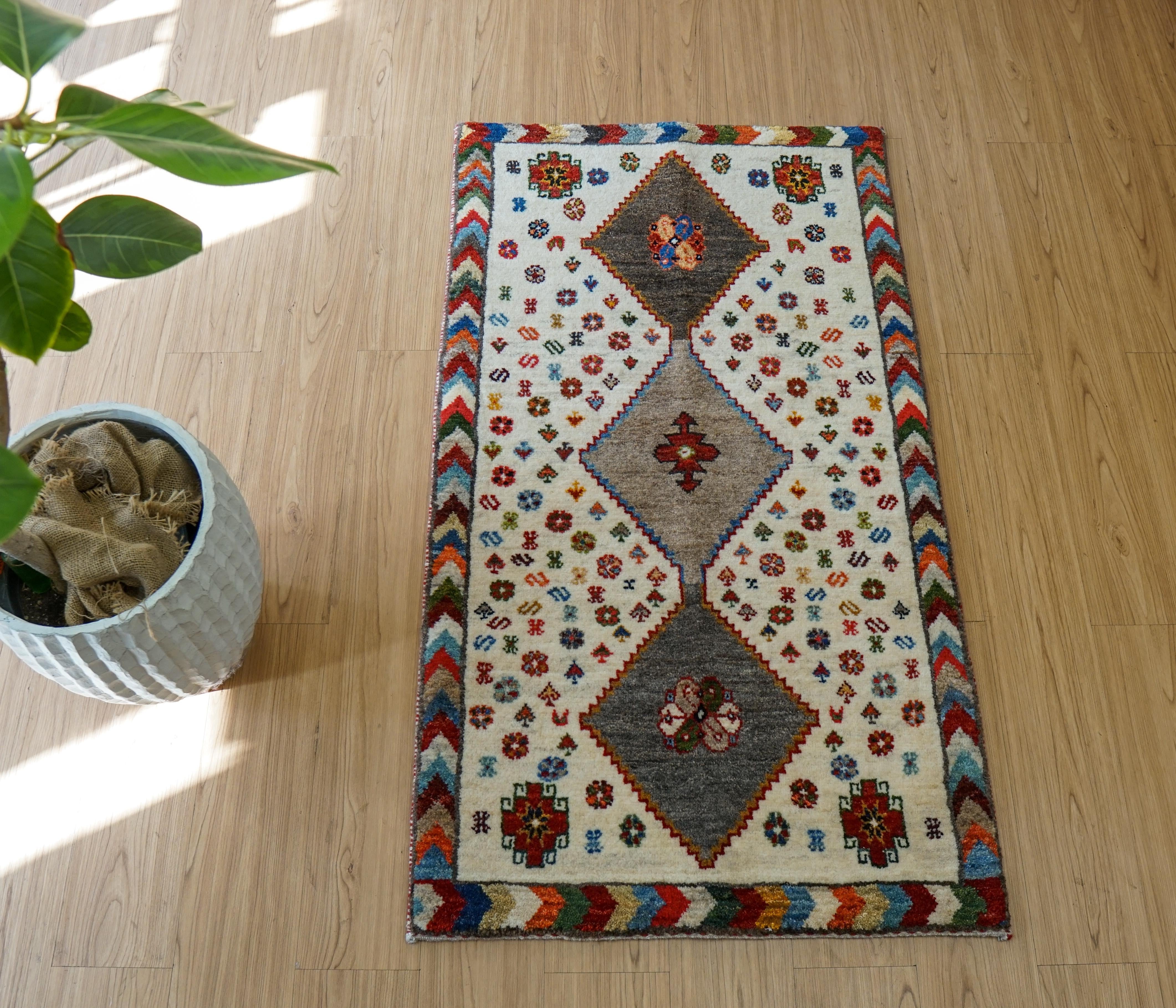 ペルシャ 絨毯 カシュクリギャッベ 136×74cm リズギャベ | Decorworks