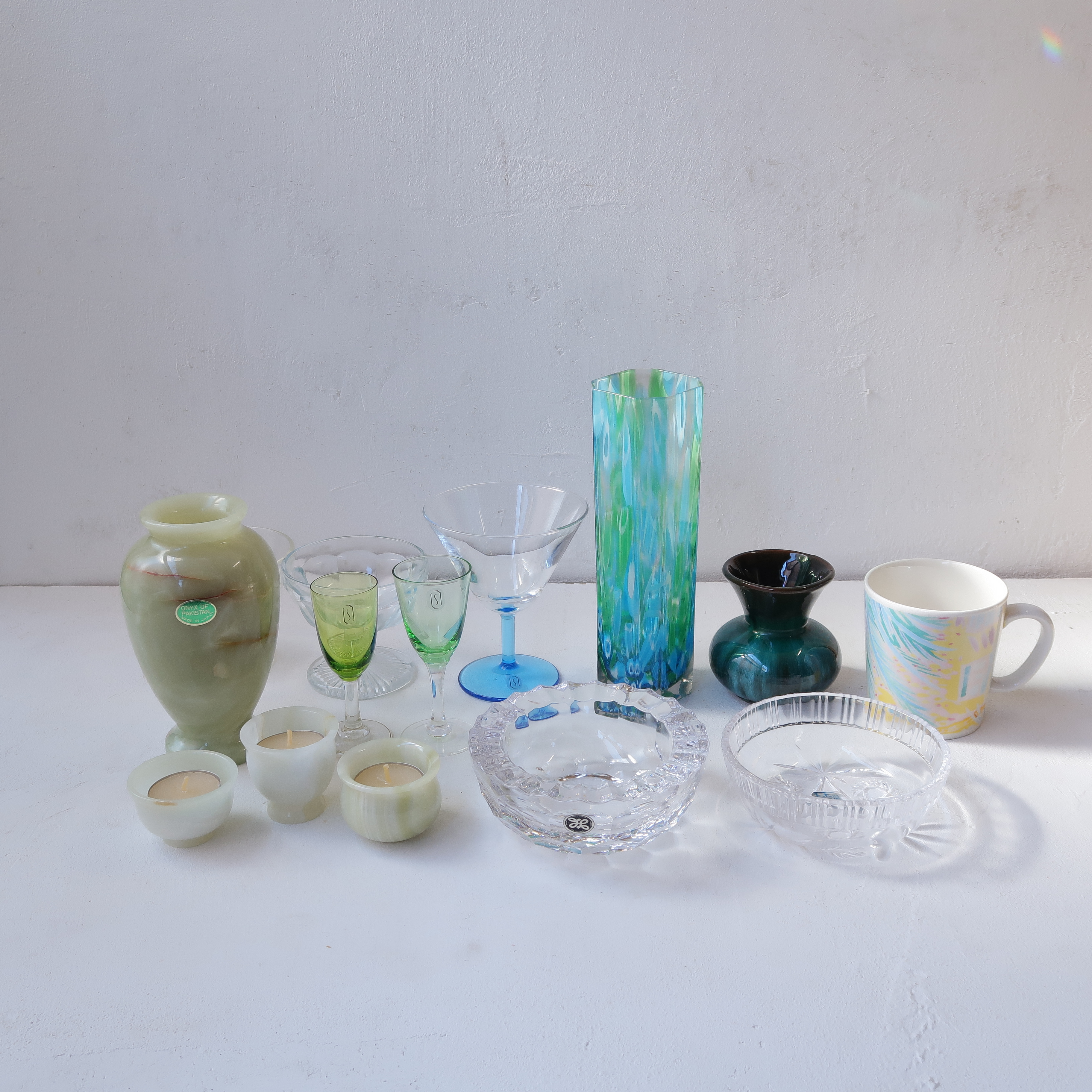 マーブルガラスの花瓶