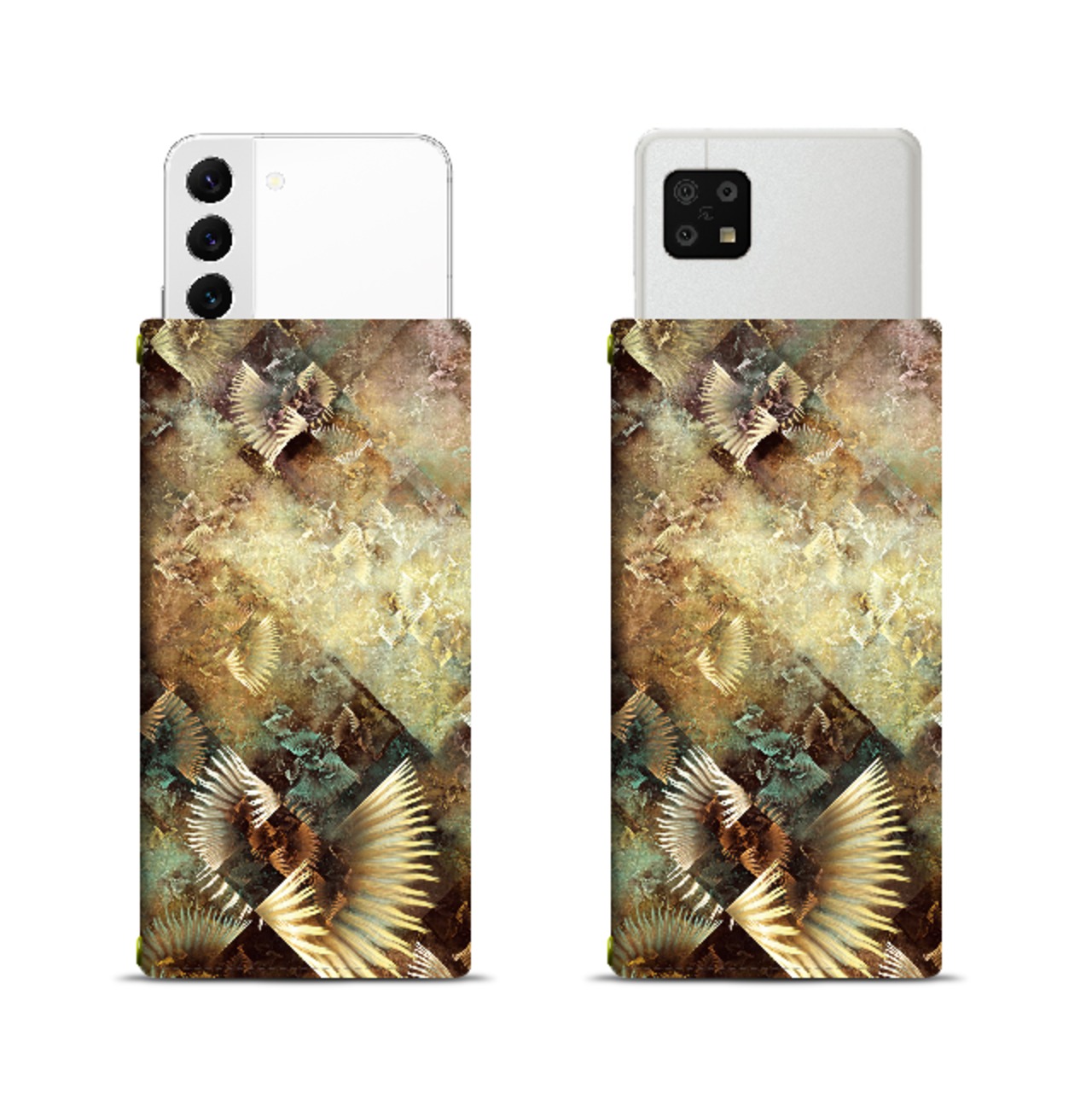 Android対応|金翔 - 和風 三つ折り手帳型スライド式スマホケース