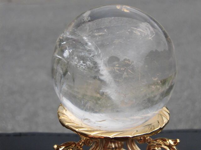 【送料無料】【高品質】69mm ブラジル産天然レインボー水晶玉 no.3