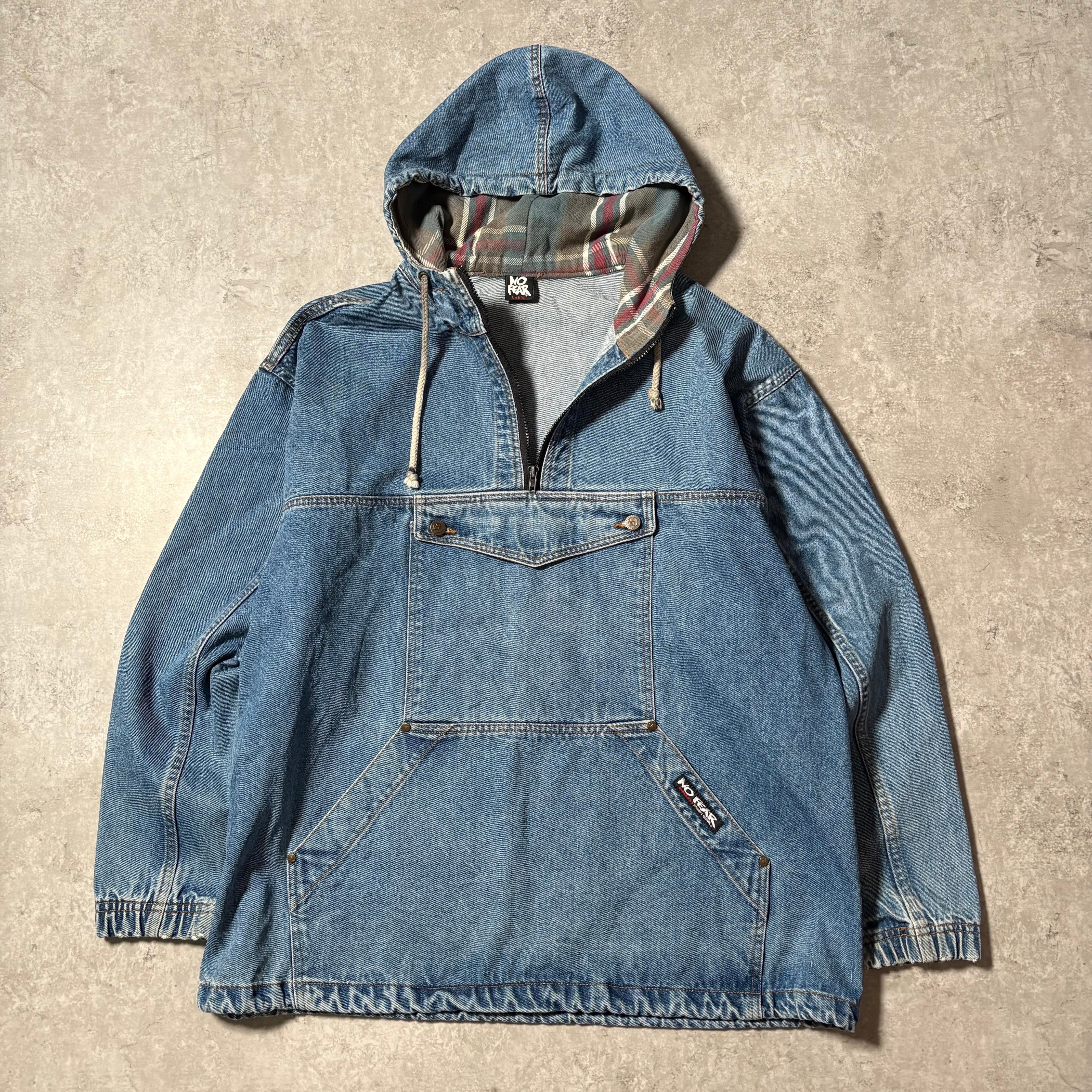 1990s "NO FEAR" Denim Anorak