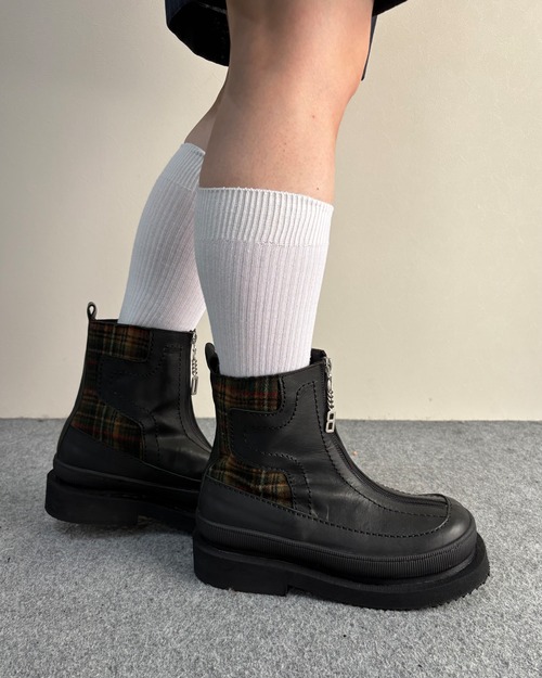【90~00s DIRK BIKKENBERGS】center zip large sole boots