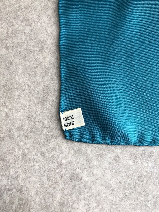 HERMES エルメス カレ 90 スカーフ ブルー springs シルク vintage ヴィンテージ オールド htmcv3