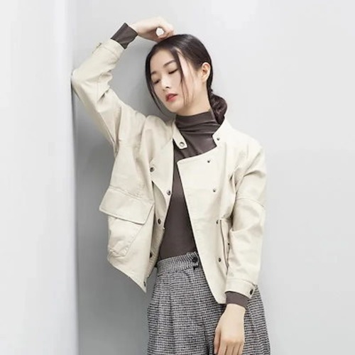 ジャケット 冬アウター スーツ 秋ジャケット 秋アウター レザー ジップジャケット 短い丈 スリム ライダース 春秋 PUレザー トップス