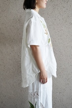 lace open collar shirt yellow lily