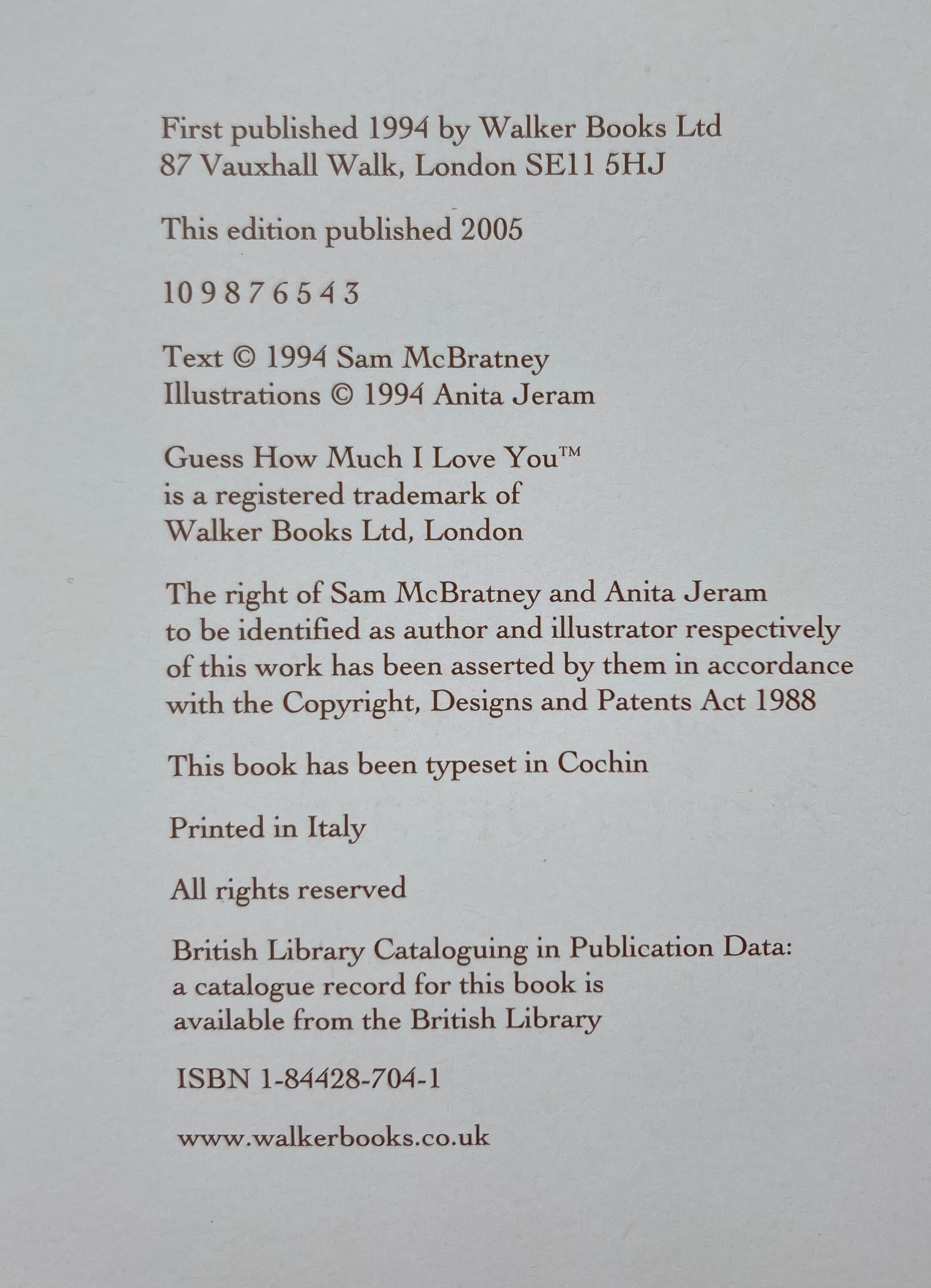 Guess How Much I Love You(布装丁)