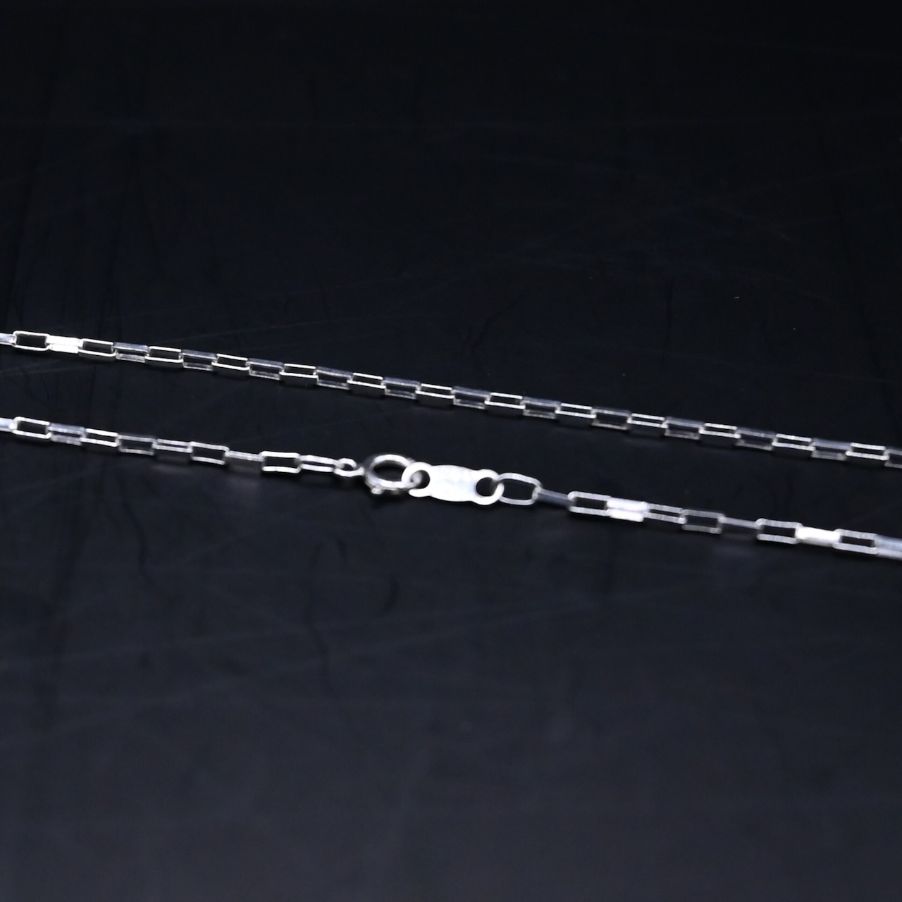 INTÉRIM / TAXCO SILVER SQUARE CHAIN PAIR NECKLACE