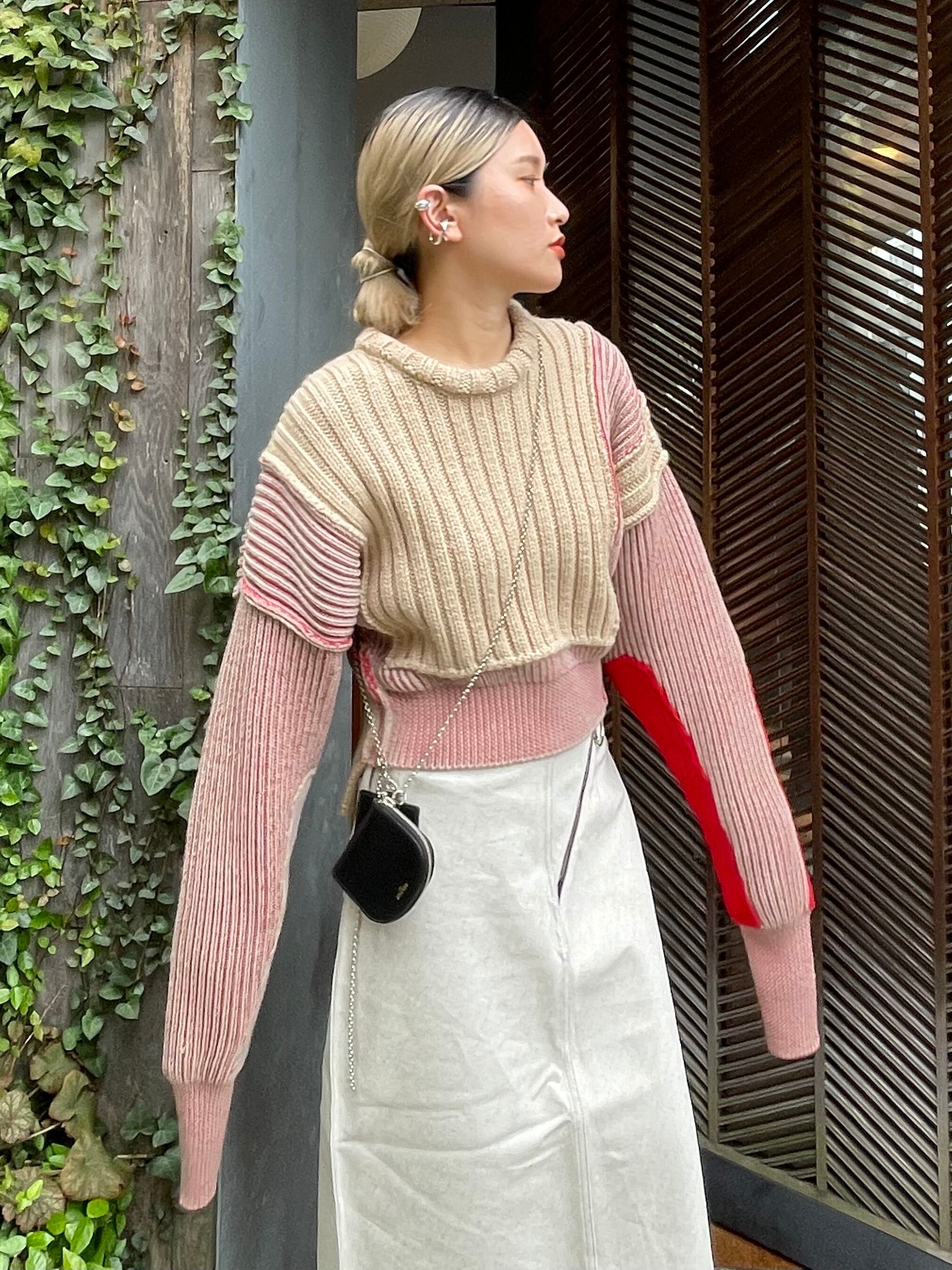 22AW】MM⑥ エムエムシックス / SPLICED KNIT | TRENTオンライン 