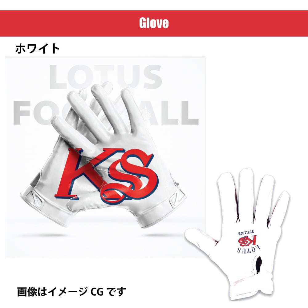 グローブ（レッド / ホワイト） | 佼成学園アメリカンフットボール部