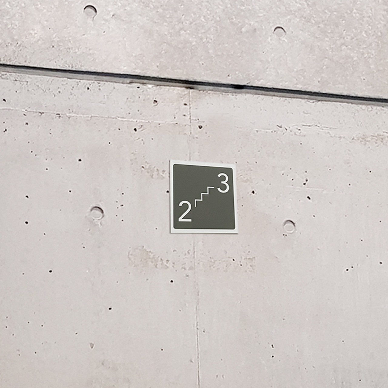 階数表示サイン 軽量 アルミ複合板 壁付け 看板 階数 （階数 ）kabe-0015 - 2