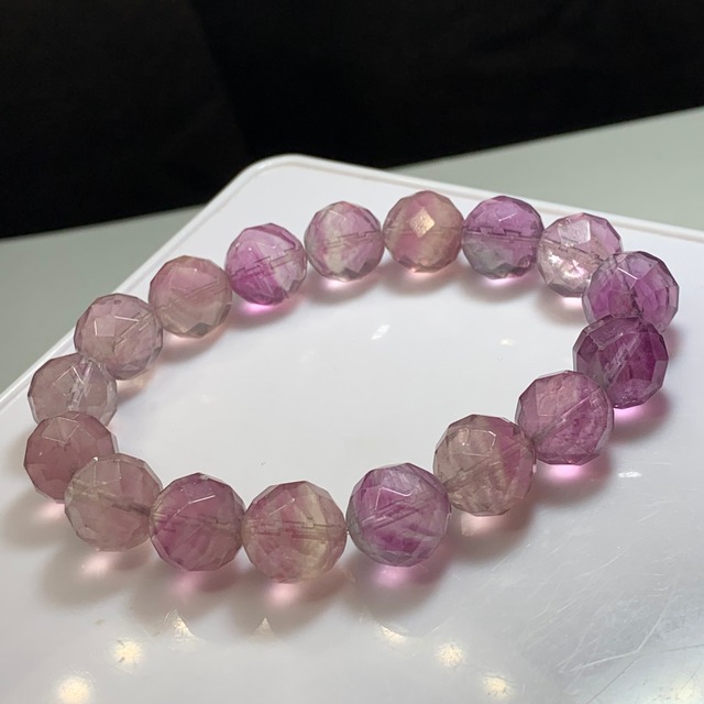 限定1本！レアカラー！ピンクパープルフローライトブレスレット