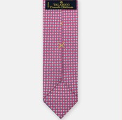 Silk 3-Fold Tie, Geometric Pattern, Pink - JA058634_5 T