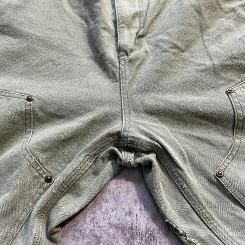 希少色 モスグリーン ダブルニー Carhartt B136-MOS 36×32 詳細写真7